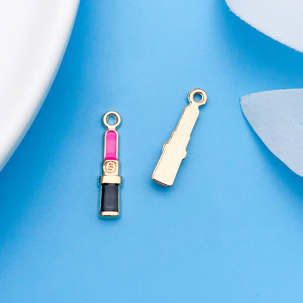 Wholesale Rose Red Drip Oil Cartoon Alloy DIY Necklace Bracelet Pendant